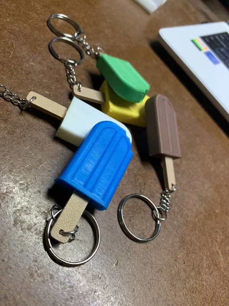 Móc khóa que kem (Ice cream keychain) in 3D siêu dễ thương - Image 1