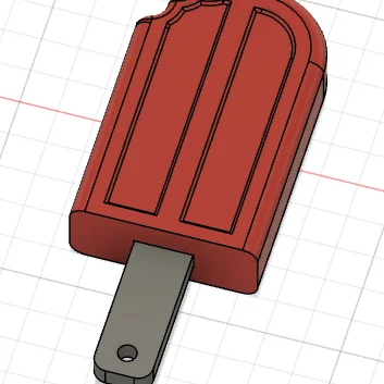 Móc khóa que kem (Ice cream keychain) in 3D siêu dễ thương