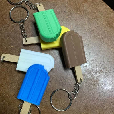 Móc khóa que kem (Ice cream keychain) in 3D siêu dễ thương