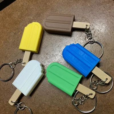 Móc khóa que kem (Ice cream keychain) in 3D siêu dễ thương