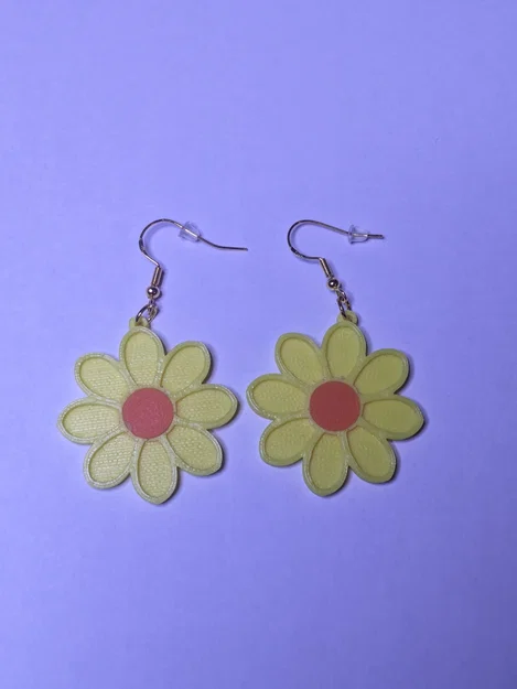 Daisy Earring Fixed – Bông tai hoa cúc (đã fix vòng treo) - Image 1