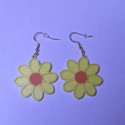 Daisy Earring Fixed – Bông tai hoa cúc (đã fix vòng treo)