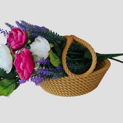 Giỏ Đựng Đồ Easter Rope Basket In 3D Đẹp Mắt