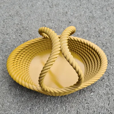 Giỏ Đựng Đồ Easter Rope Basket In 3D Đẹp Mắt