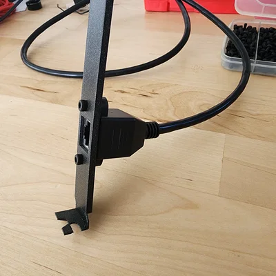 Bracket PCIe RJ45 Panel Mount Passthrough