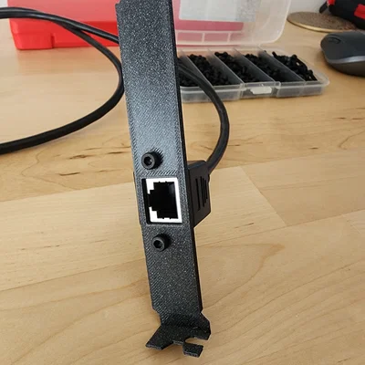 Bracket PCIe RJ45 Panel Mount Passthrough