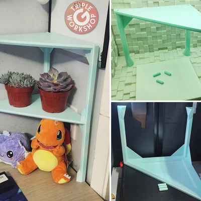 Kệ góc tam giác xếp chồng 3D (Stacking Triangle Corner Shelf) tiện lợi