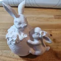 Mô hình 3D trang trí Lễ Phục sinh hai chú thỏ và trứng - Thumbnail 2