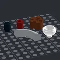 Bộ mô hình gạch LEGO tròn in 3D - Thiết kế chi tiết chân thực - Thumbnail 2