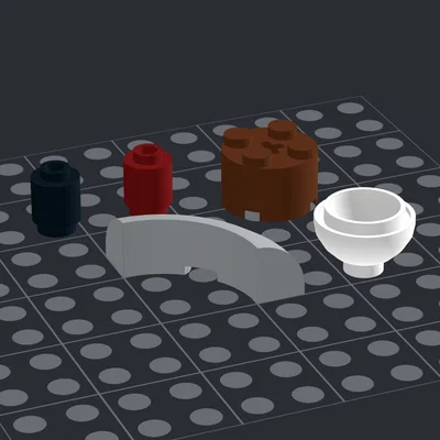 Bộ mô hình gạch LEGO tròn in 3D - Thiết kế chi tiết chân thực