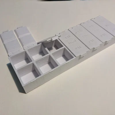 Khay đựng thuốc 7 ngày thông minh (Full week Am Pm Pillbox) in 3D