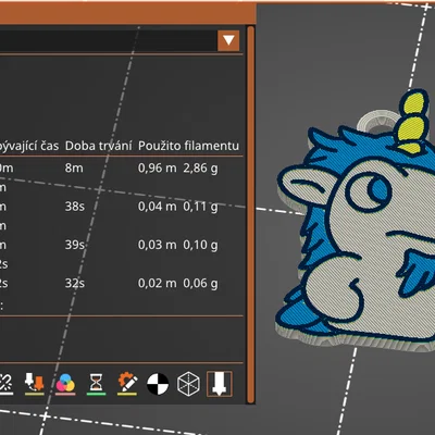 Móc khóa kỳ lân Unicorse từ phim Bluey