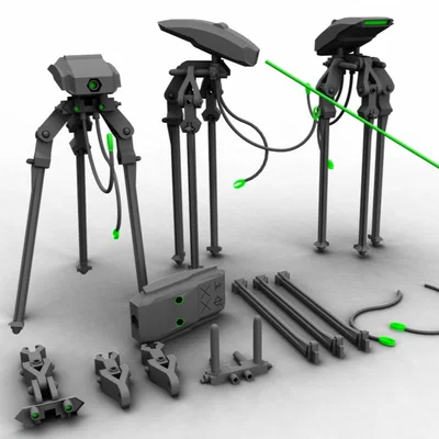 Mô hình Trípode 3D – Cỗ máy viễn tưởng cho game INGENIOS