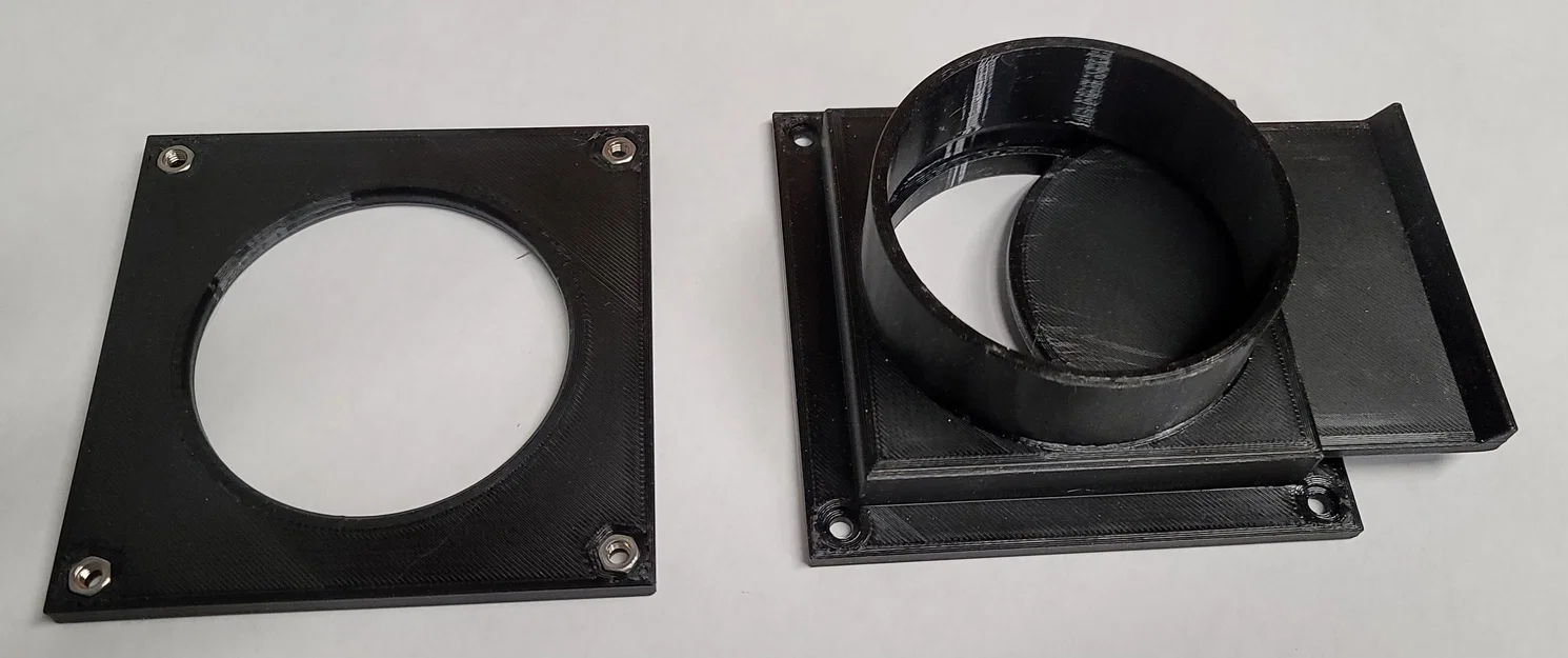 Bộ chuyển đổi ống xả 3 inch kèm van chặn cho tủ máy in 3D - Image 2