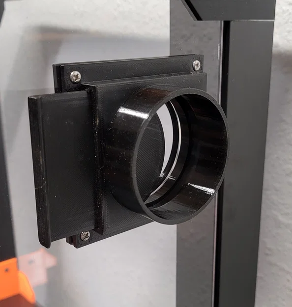 Bộ chuyển đổi ống xả 3 inch kèm van chặn cho tủ máy in 3D - Image 3