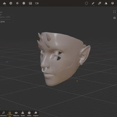 Mô hình mặt nạ Sarokichi cho Cosplay Anime - In 3D cực chất