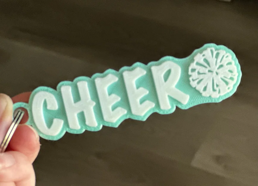 Móc khóa cổ động viên Cheer Keychain - Mẫu in 3D dễ thương - Image 1