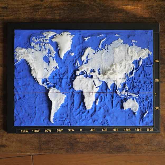Bản Đồ Thế Giới 3D (3D World Map) - Image 1