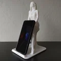 Giá đỡ điện thoại tượng cô gái ngồi (Sitting Girl Statue Phone Stand) - Thumbnail 1