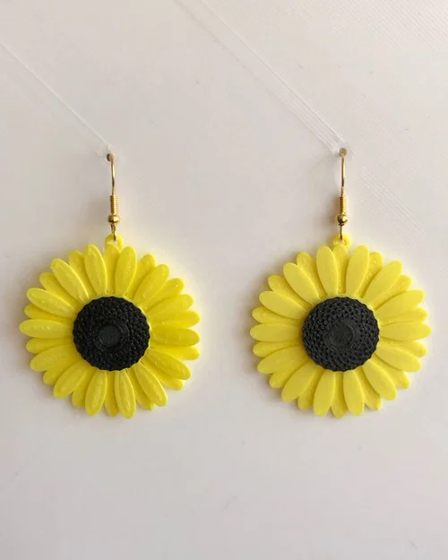Bông tai Hoa Hướng Dương (Earring Sunflower Girasol Maravilla Flor) - Image 1