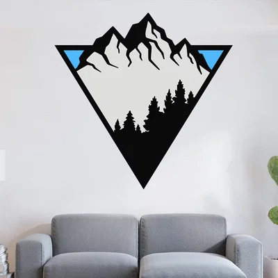 Núi (Mountains) – mẫu treo tường 2D đa màu