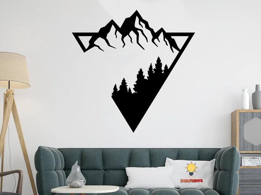 Núi (Mountains) – mẫu treo tường 2D đa màu - Image 2