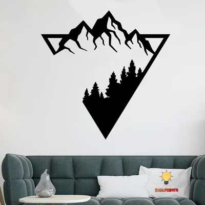Núi (Mountains) – mẫu treo tường 2D đa màu