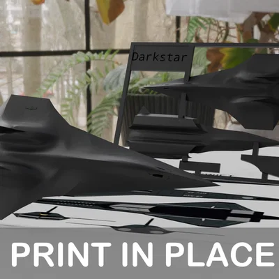 Mô hình lắp ráp máy bay Darkstar Kit Card in 3D cực nhanh