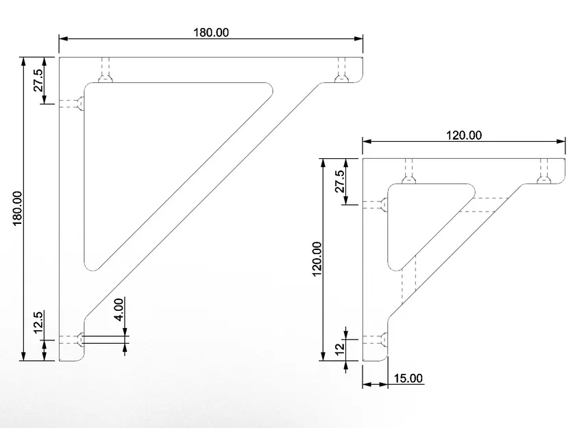 Giá đỡ kệ treo tường (Shelf Holder) 3D - Đơn giản, chắc chắn, dễ in - Image 2