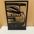 Mô hình trang trí Toyota Supra 3D phong cách hiện đại - Thumbnail 1