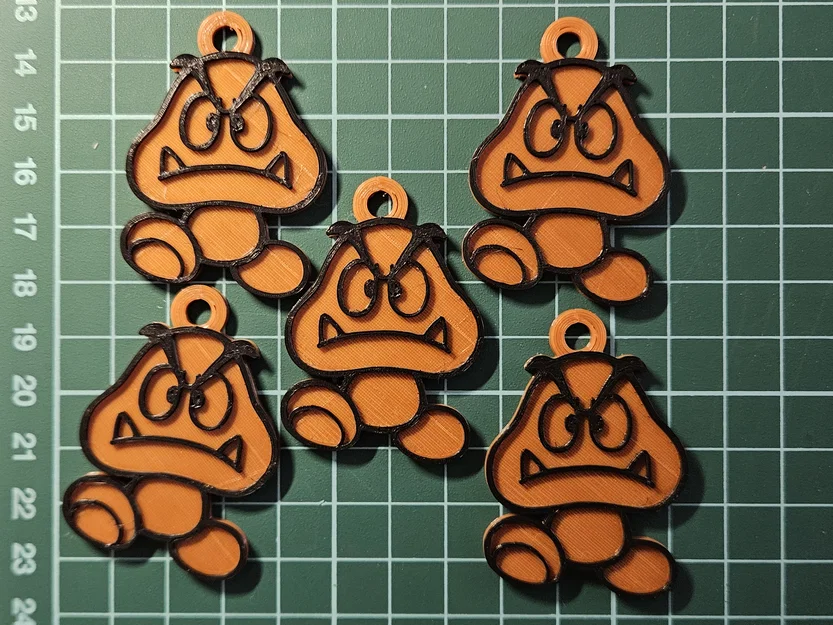 Móc khóa Goomba Mario Bros - Phụ kiện in 3D dễ thương - Image 2