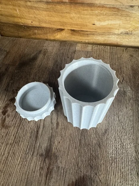 Hộp đựng đồ đa năng có nắp vặn ren in 3D hiện đại - Image 2