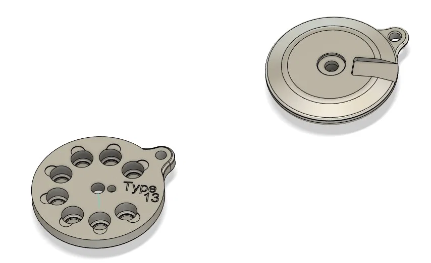 Hộp pin máy trợ thính 312 Brown/Type 13 dạng móc khóa - Image 1