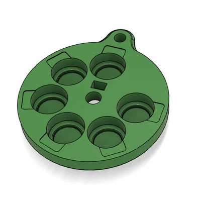 Hộp đựng pin máy trợ thính 675 Blue dạng móc khóa (Keyring)