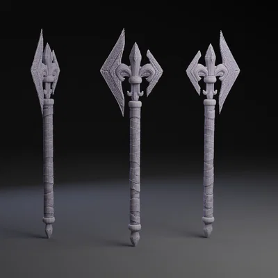 Mô hình 3D Beast Axe: Rìu chiến độc đáo từ Beauty and the Beast