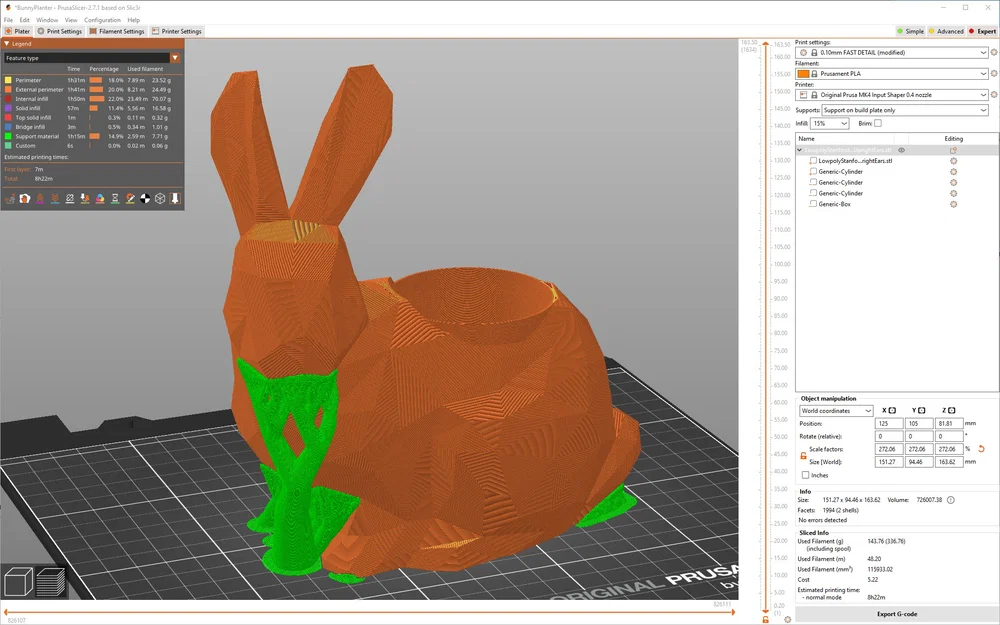 Thỏ Low Poly (Tùy chọn Chậu cây/Planter) - Image 6