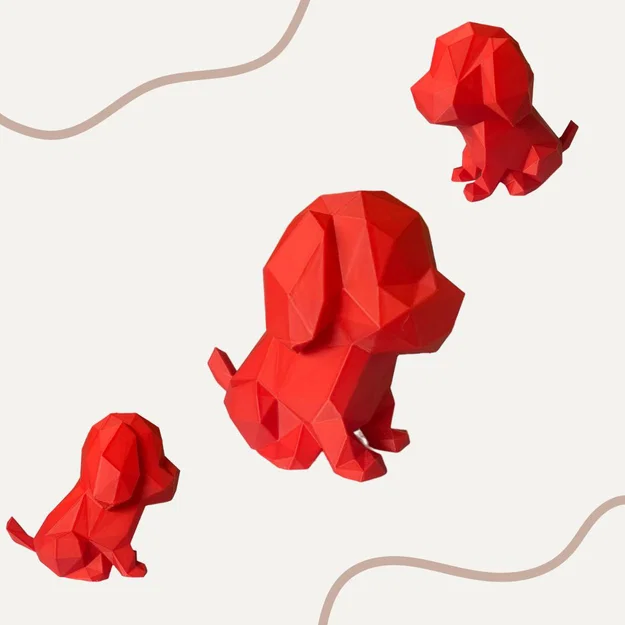 Low Poly Puppy – Tượng cún low polygon dễ thương - Image 1