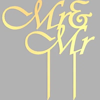 Mẫu trang trí bánh kem cưới (Wedding Cake Topper) in 3D tinh tế