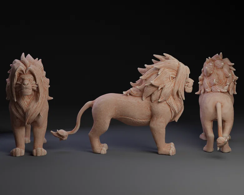 Mô hình 3D Simba trưởng thành (Lion King) cực đẹp để sưu tầm - Image 1