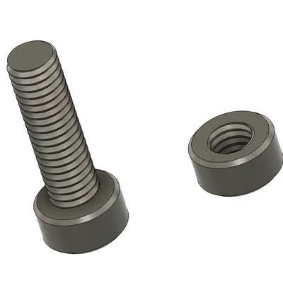 Bộ bulông và đai ốc M6x20mm in 3D đơn giản, chất lượng cao