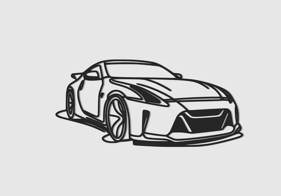 Tranh treo tường line art xe JDM Nhật Bản (Japan JDM Car Wall Art) - Image 1