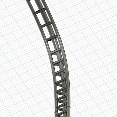Mô hình đường ray tàu lượn siêu tốc kiểu Intamin in 3D cực chất