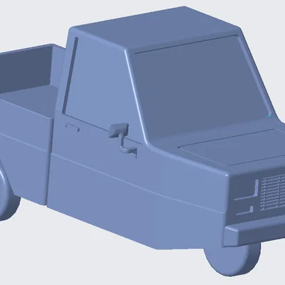 Mô hình xe tải 3 bánh Ibishu Pigeon từ game BeamNG.drive (File STL)