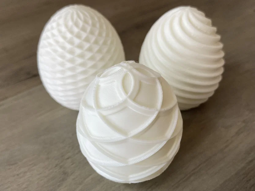 Bộ 3 quả trứng Phục sinh Fibonacci - Mẫu in 3D trang trí độc đáo - Image 1