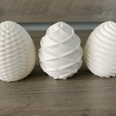 Bộ 3 quả trứng Phục sinh Fibonacci - Mẫu in 3D trang trí độc đáo