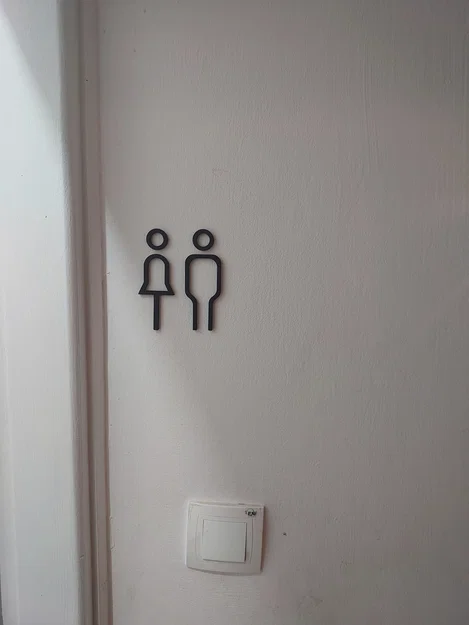 Biển báo nhà vệ sinh (Toilet Sign) thiết kế tối giản cho văn phòng - Image 1