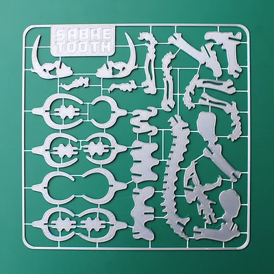 Bộ xếp hình 3D xương hổ răng kiếm Smilodon dạng Kit Card