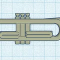 Móc khóa hình chiếc kèn Trumpet nhỏ gọn - File in 3D độc đáo - Thumbnail 1
