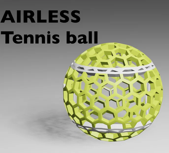 Mô hình quả bóng Tennis không cần hơi (Airless Tennis Ball) in 3D - Image 1