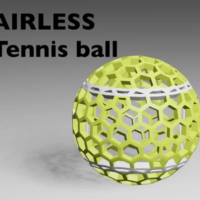 Mô hình quả bóng Tennis không cần hơi (Airless Tennis Ball) in 3D